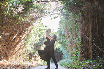 ウミウ展望台の緑のトンネル